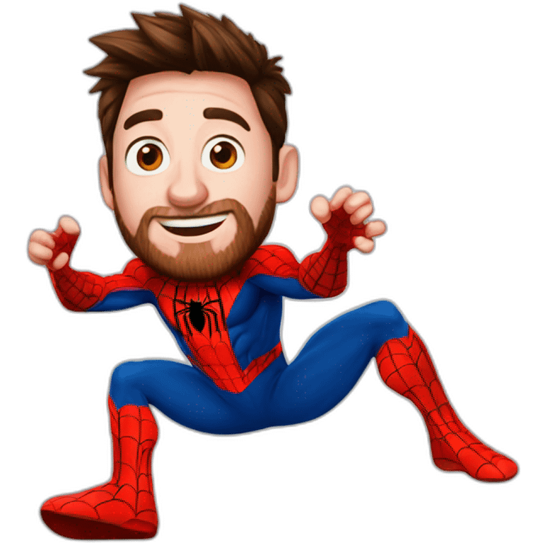 Spiderman has Messi emoji