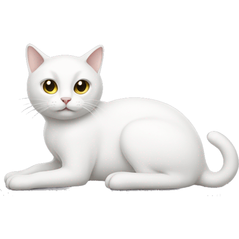 white cat body emoji