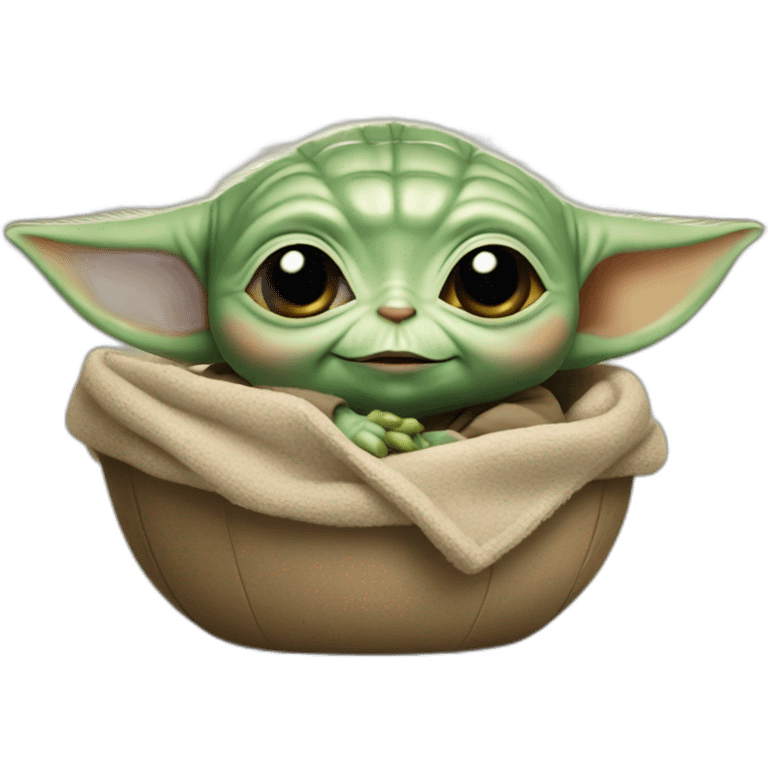 Baby yoda smiley emoji