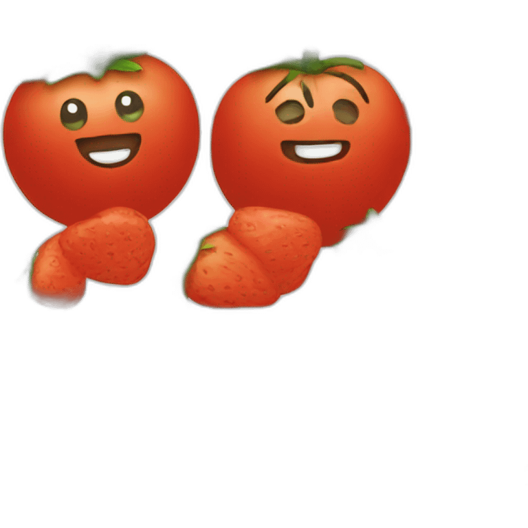 Tomato and strawberry emoji