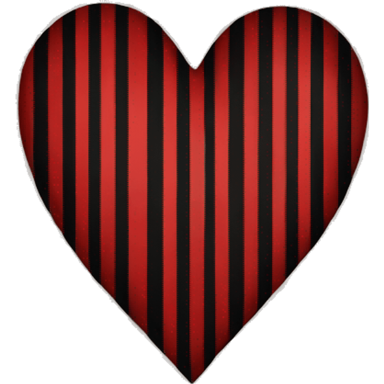 Red black stripe heart emoji