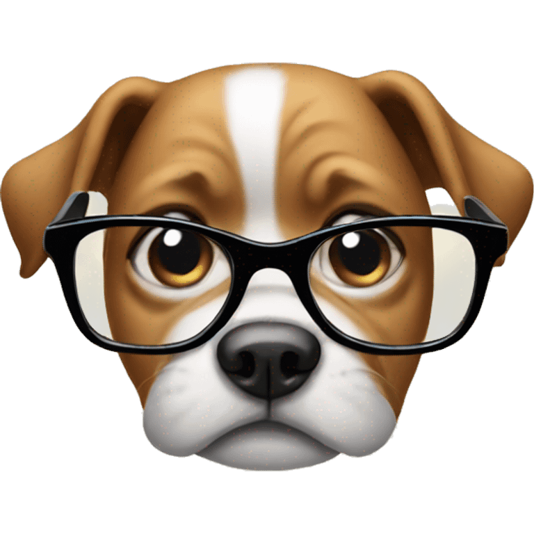 Dog with glasses  emoji