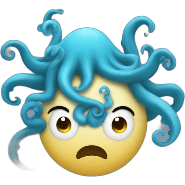 rage cute blue kraken emoji