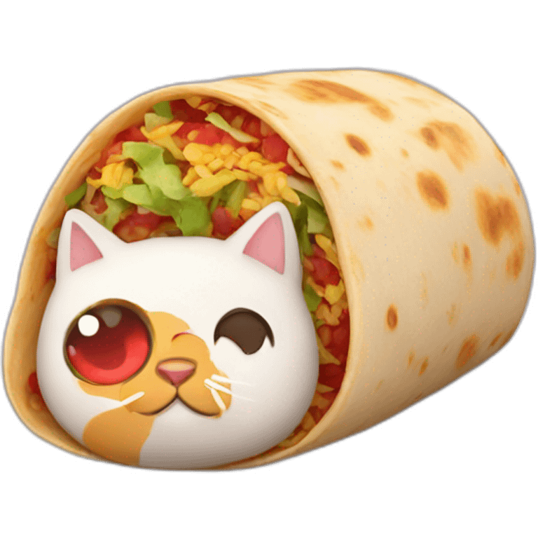 Gato corazón burrito emoji