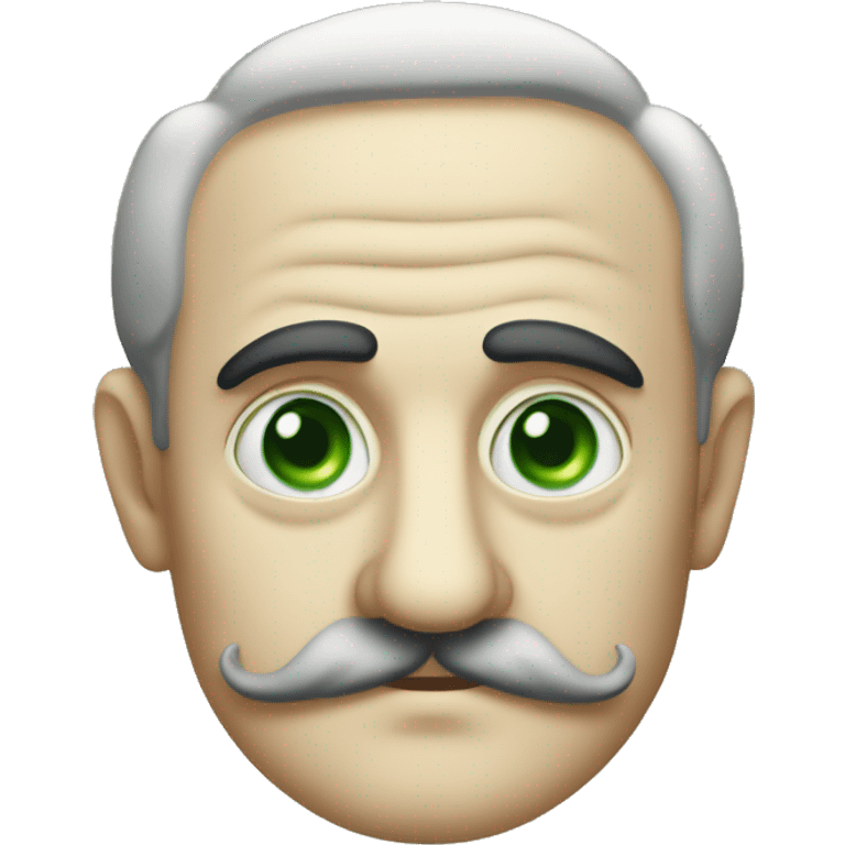 Hercule Poirot with green cat eyes emoji