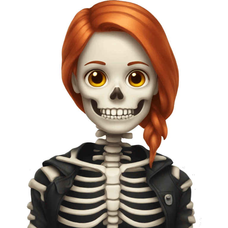 Redhead Skeleton girl emoji