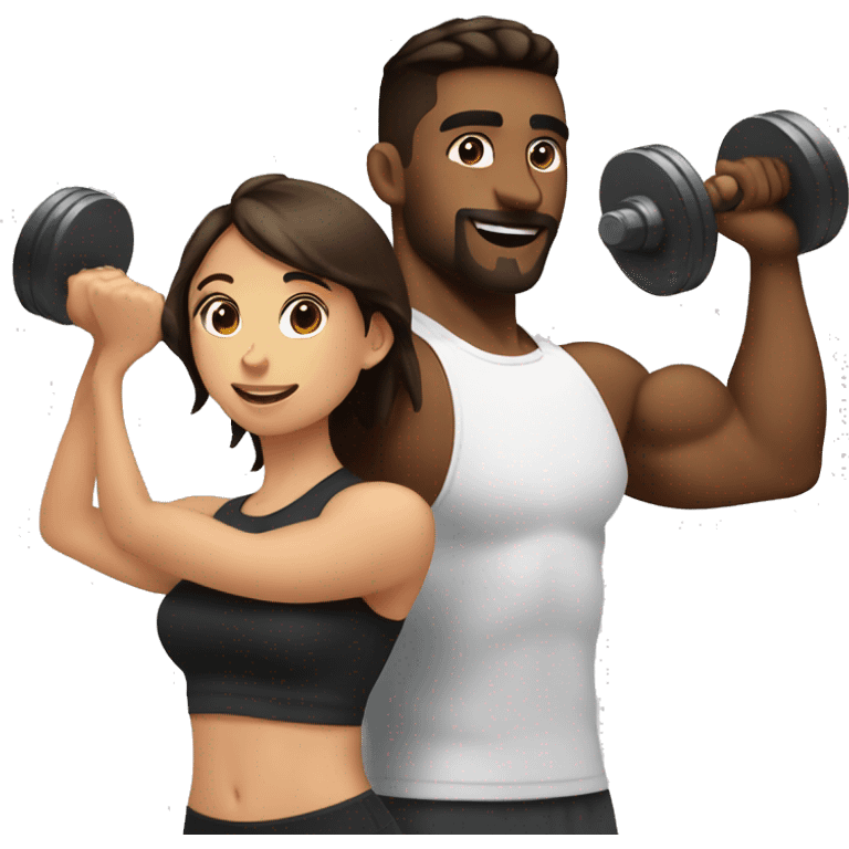 Bf and gf lifting weights. Bf spotting emoji