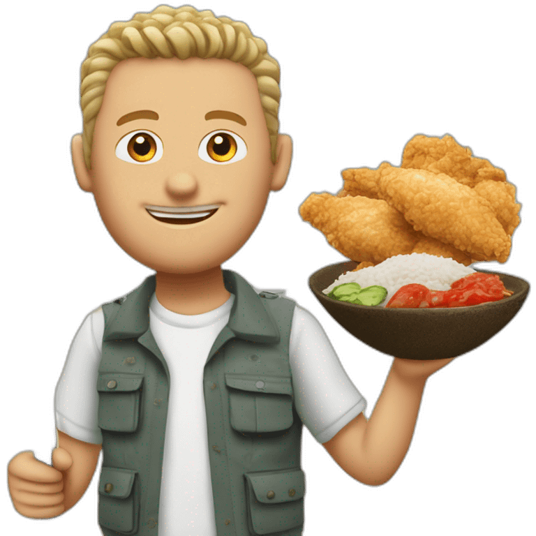 Gazza’s trip to the Gaza Strip fishing rod fried chicken emoji