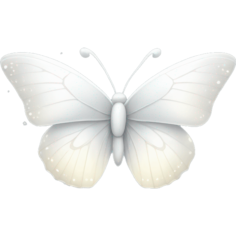 All white butterfly with sparkles on the wings  emoji