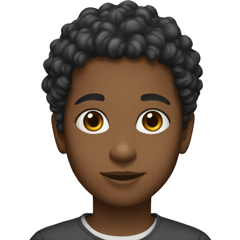 young black muslim with a curly hair emoji