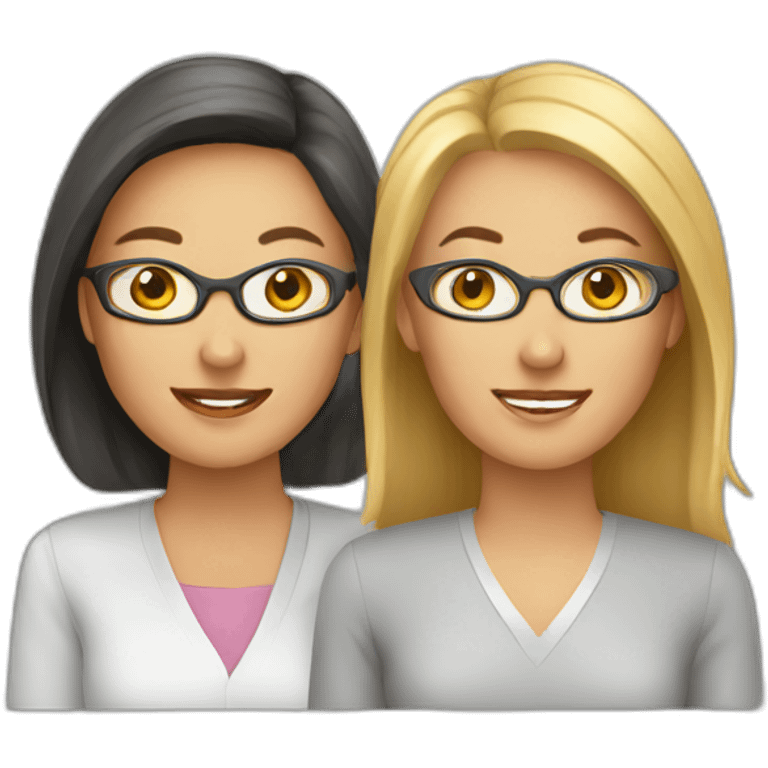 Two online language female teachers emoji