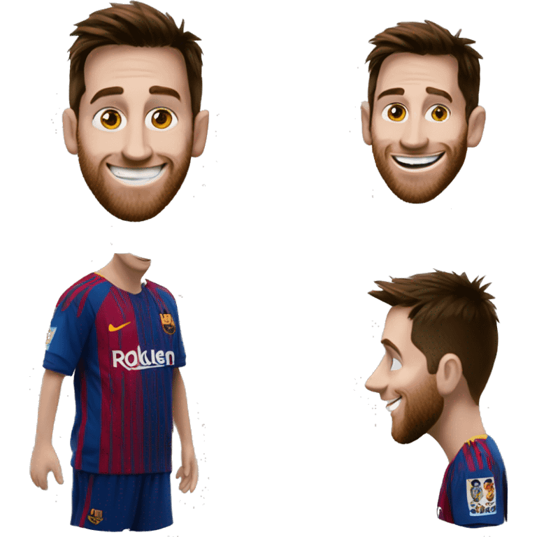 Cara sonriente Messi emoji