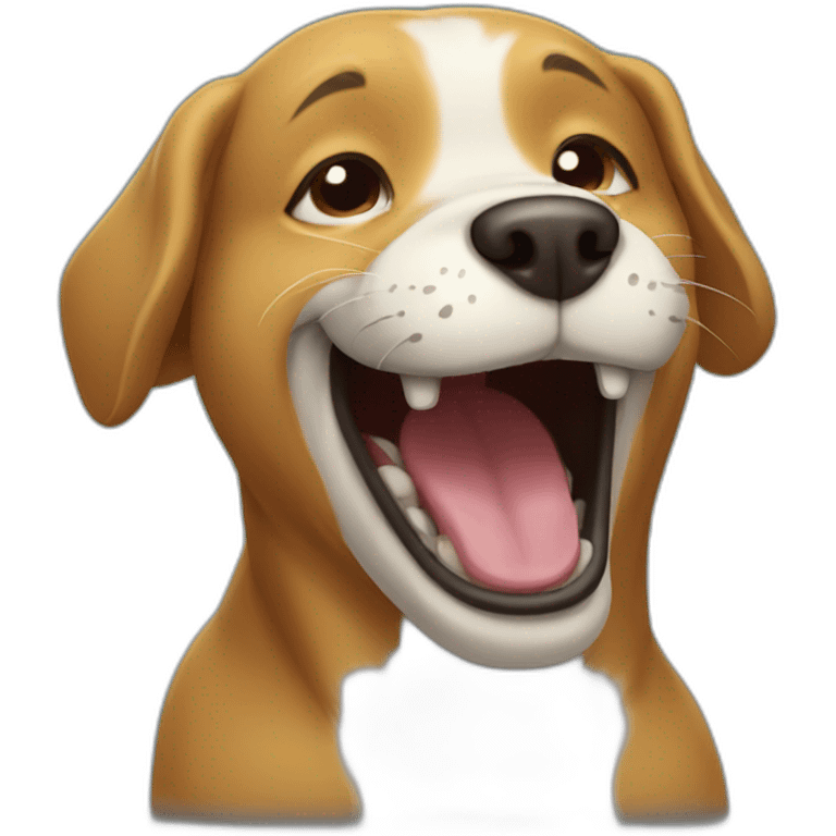 Dog laughing emoji