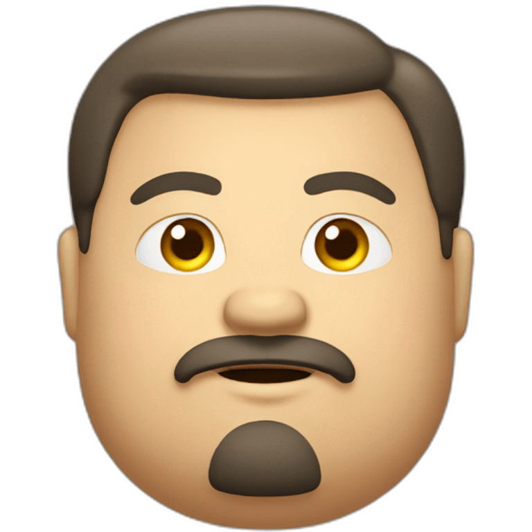 Fat man with goatee  emoji