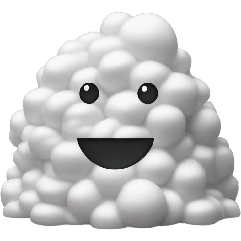 foam pile with a face emoji