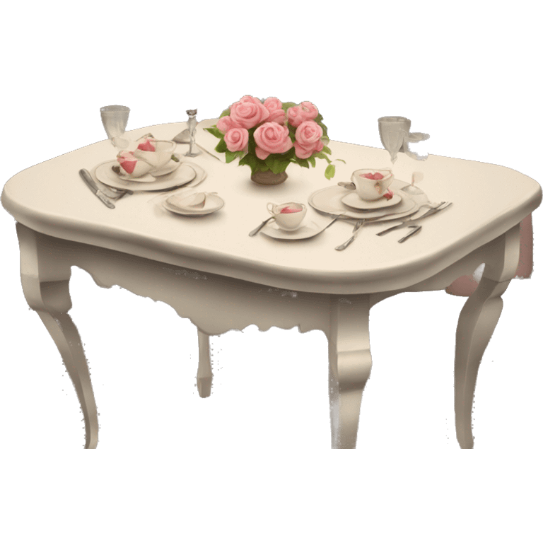 Vintage romantic table emoji