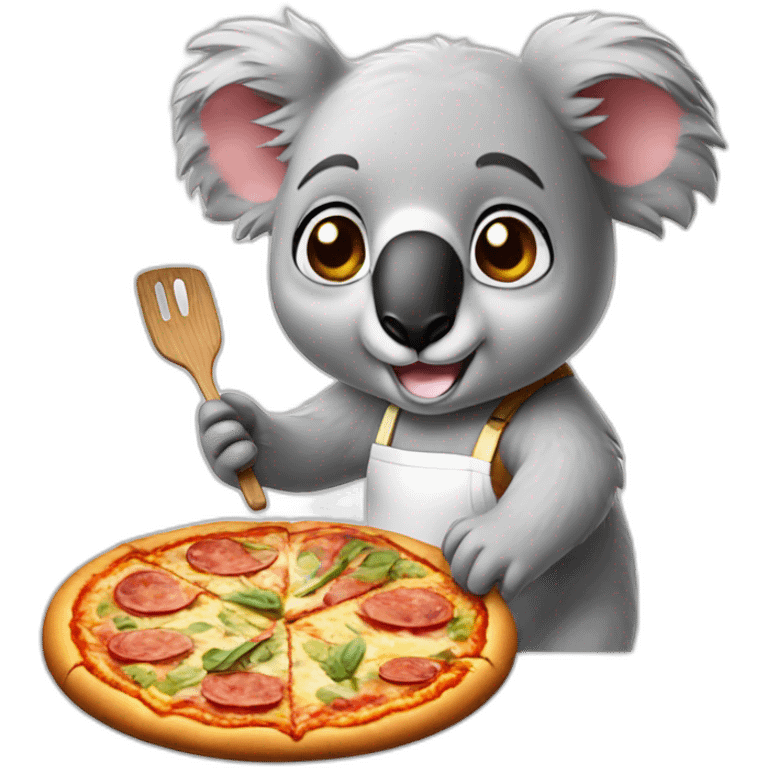 koala cooking pizza emoji