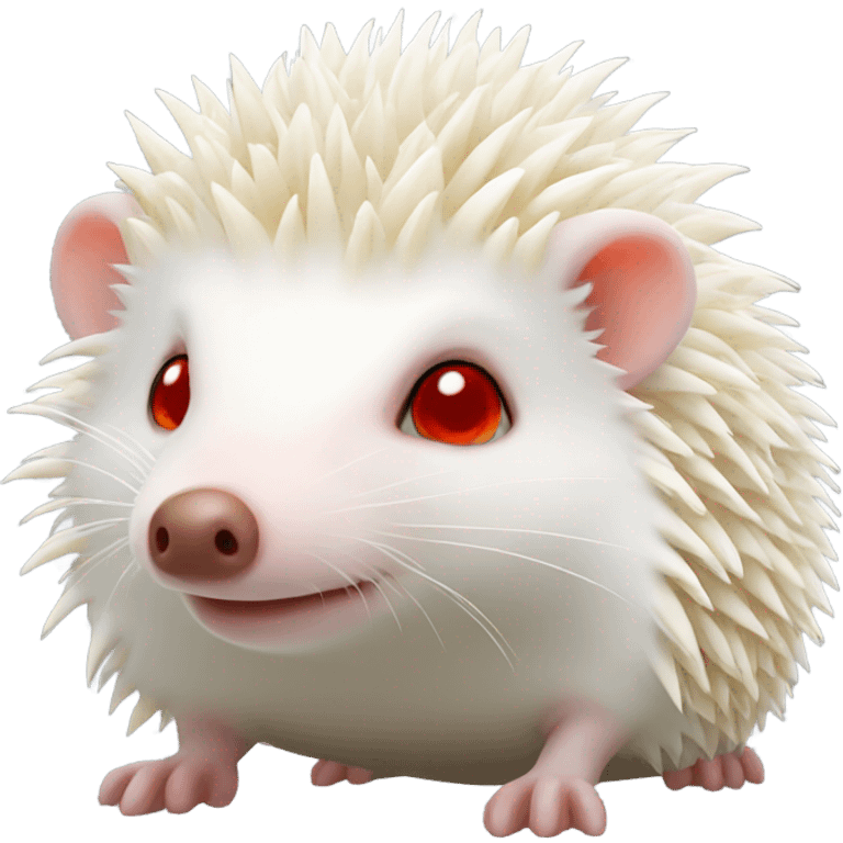 Tender red-eyed albino hedgehog  emoji