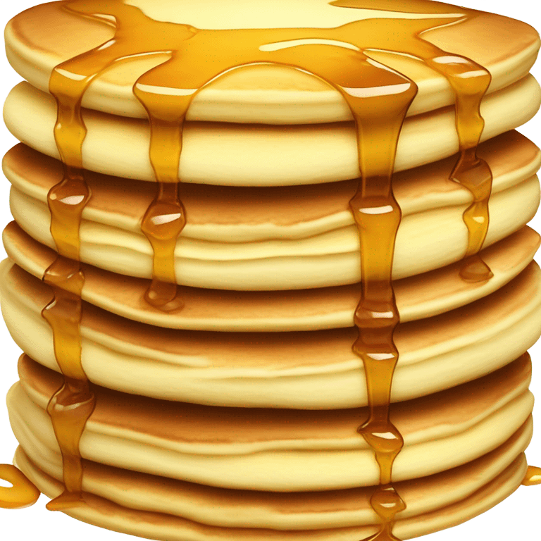 seven layers of pancake with the liquid honey on top emoji