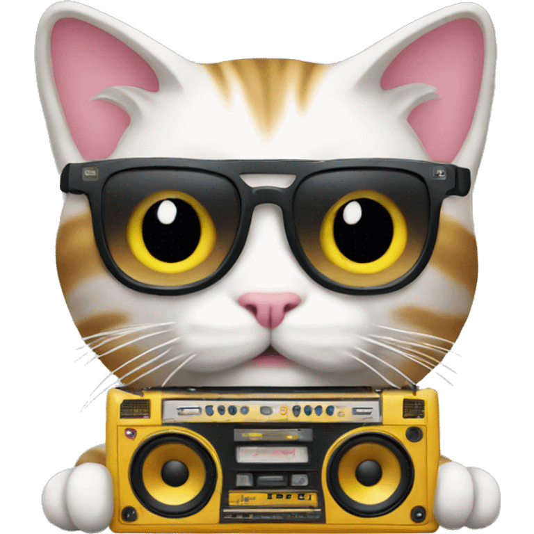 Cat with a boombox  emoji