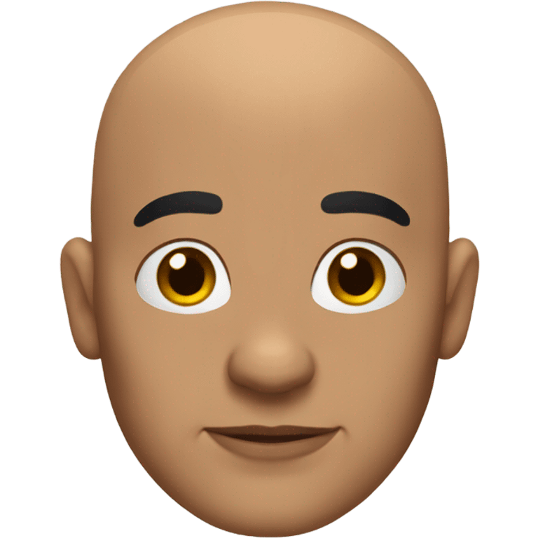 Bald brown Superman  emoji