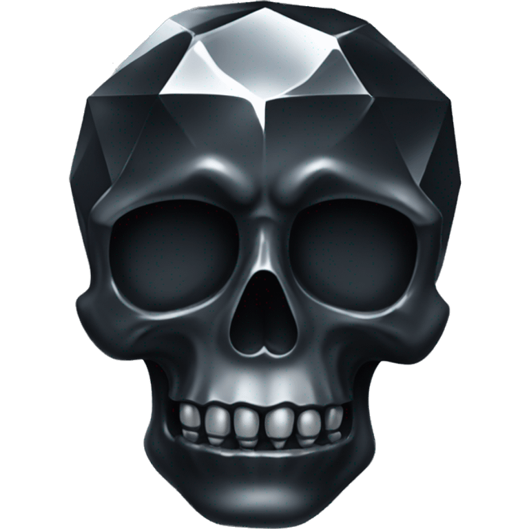 Black diamond scull emoji