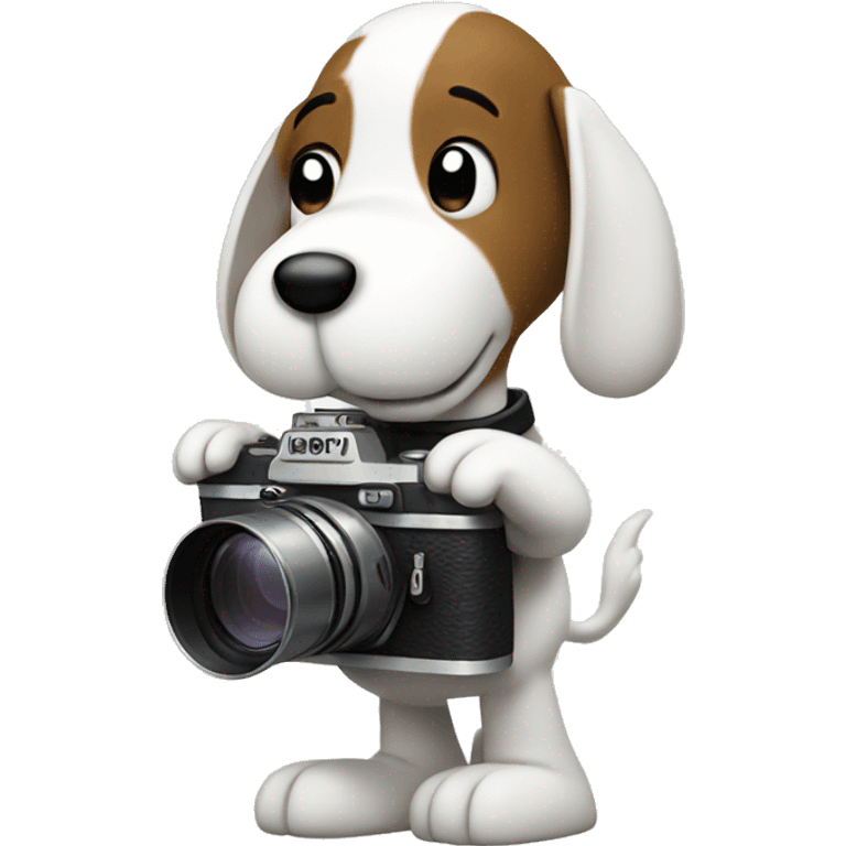 Snoopy with camera  emoji