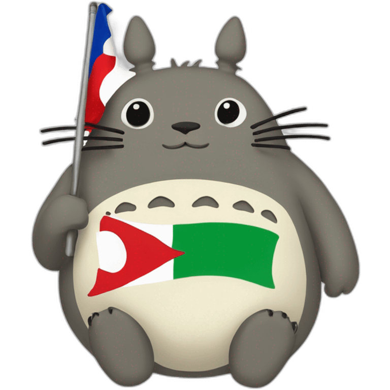 Totoro with the Basque flag emoji