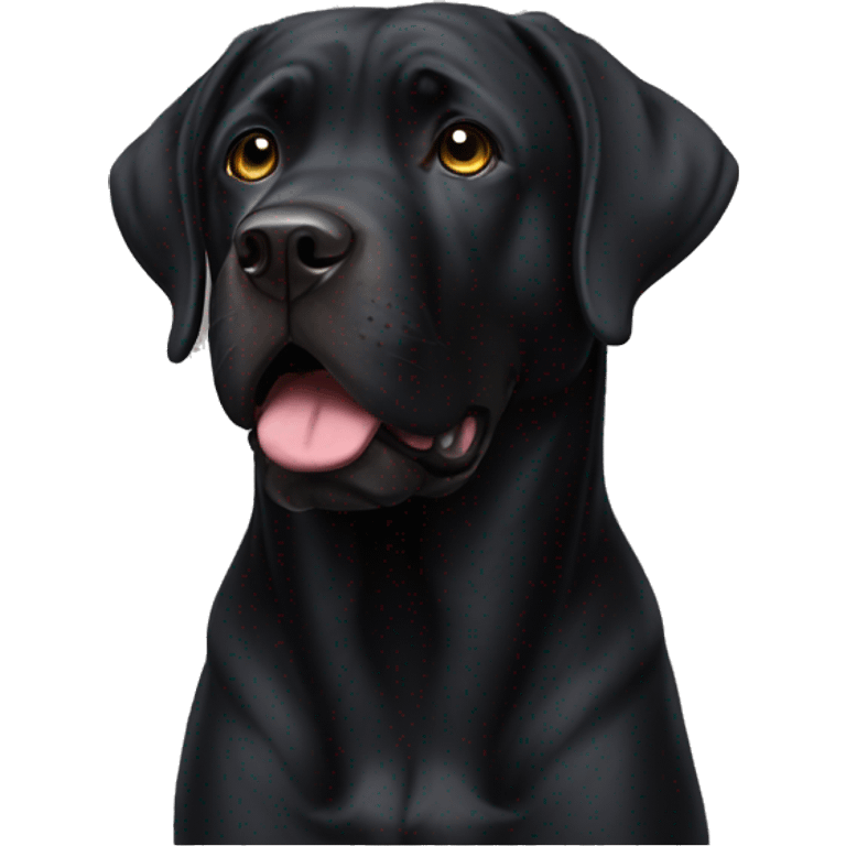 Black mastiff lab emoji