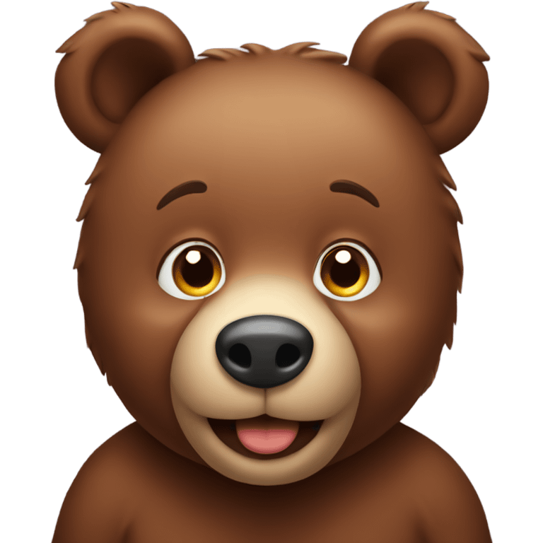 Cute brown bear  emoji