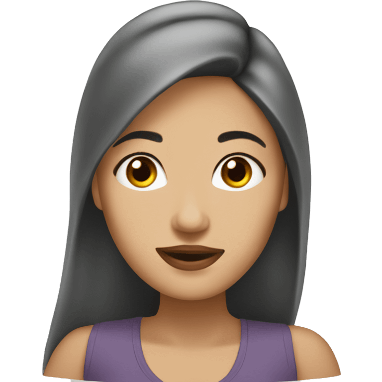 mujer blanca cabello chino café sorprendida  emoji