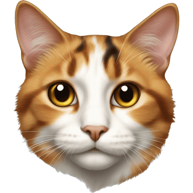 realistic calico cat portrait emoji