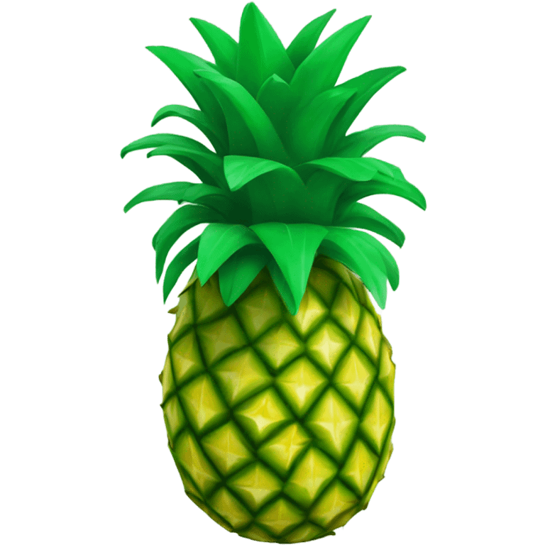 Green pineapple heart emoji