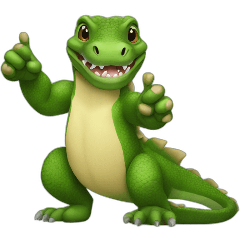 Komodo dragon thumbs up emoji