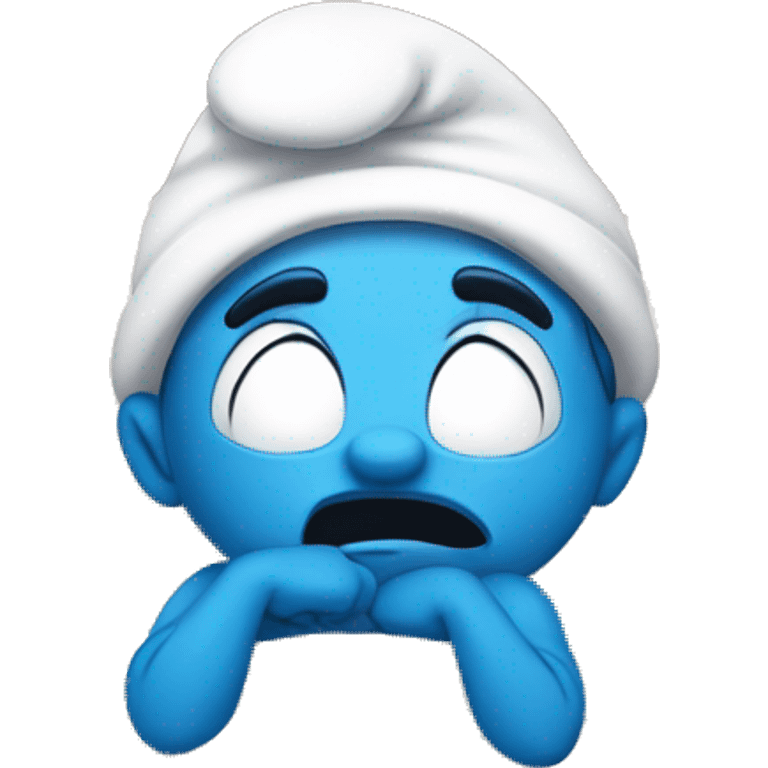 Smurf waking up  emoji