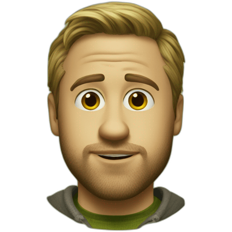 mix of shrek and ryan gosling emoji