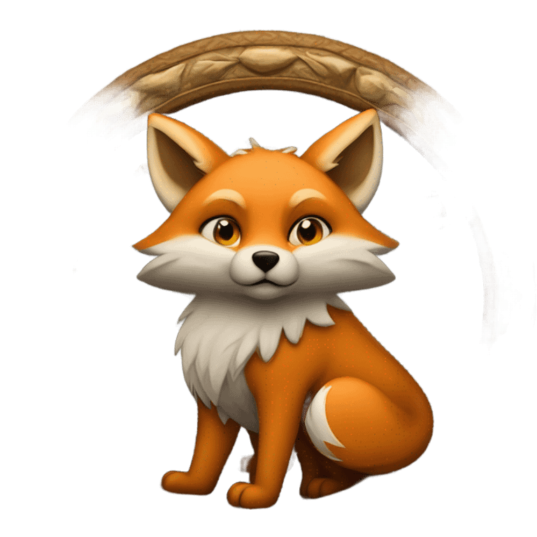 Fox with a shield emoji