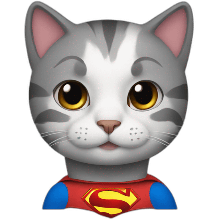 cat in a superman costume emoji