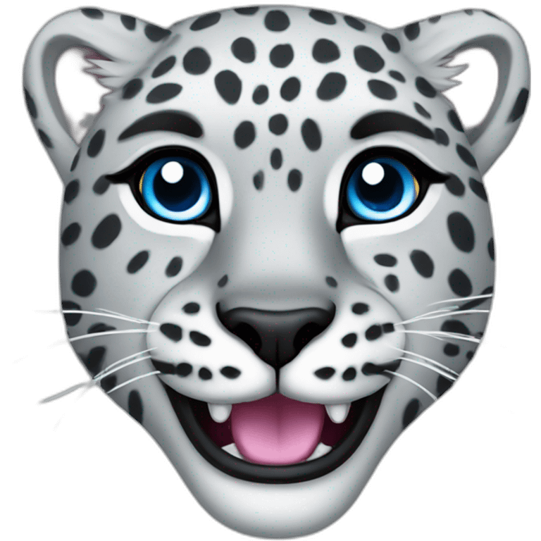 colorfull snow leopard emoji