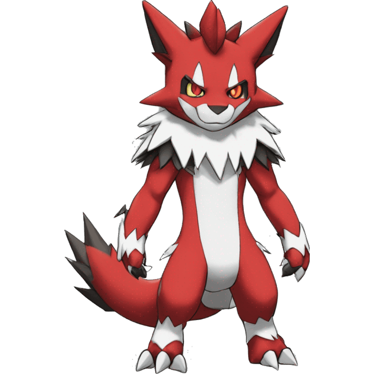 Full body cute cool Guilmon-Zoroark-Zangoose-Incineroar emoji