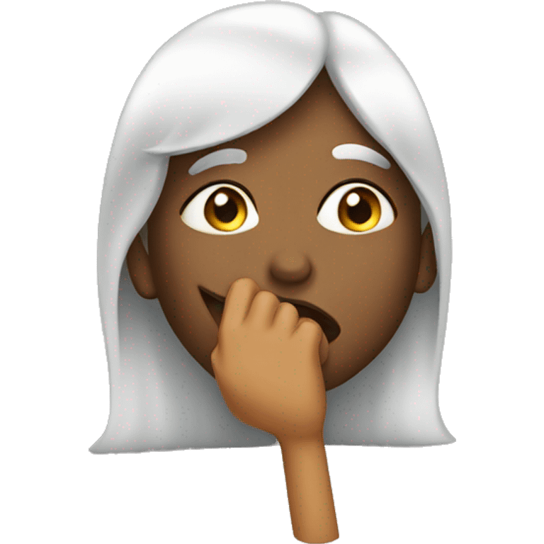 An air kiss emoji