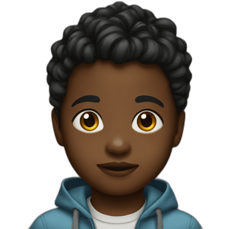 black toddler emoji