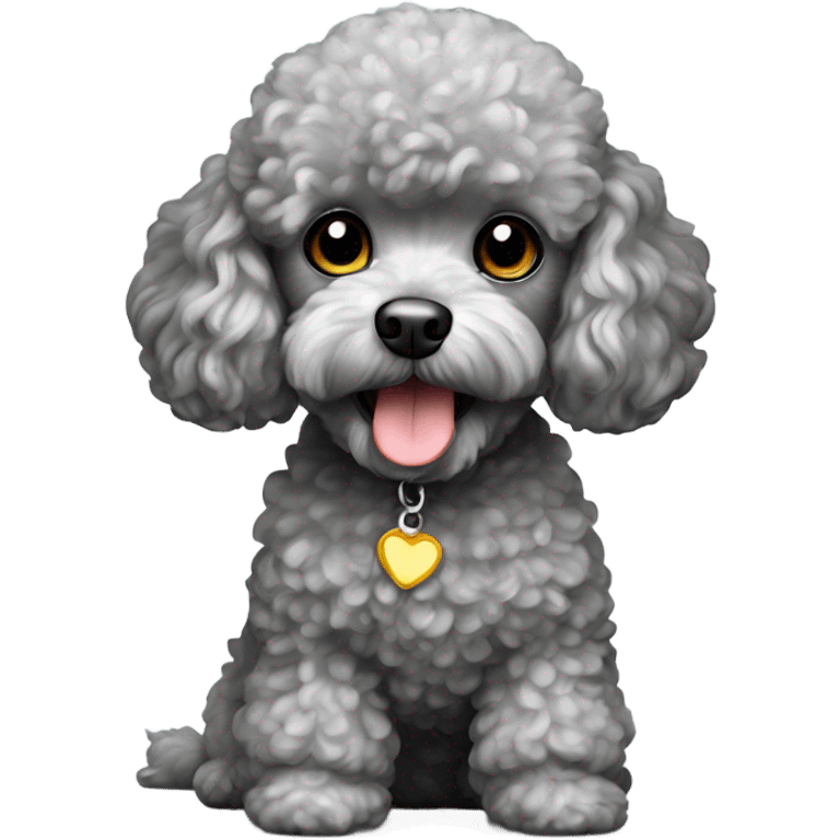 Silver toy poodle  emoji