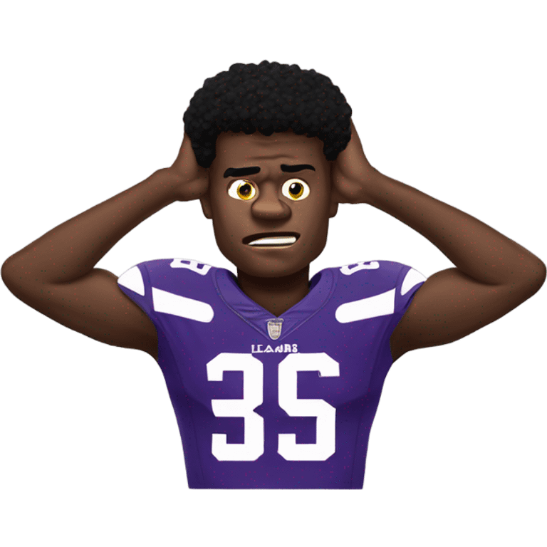 Lamar Jackson hands on his head  emoji