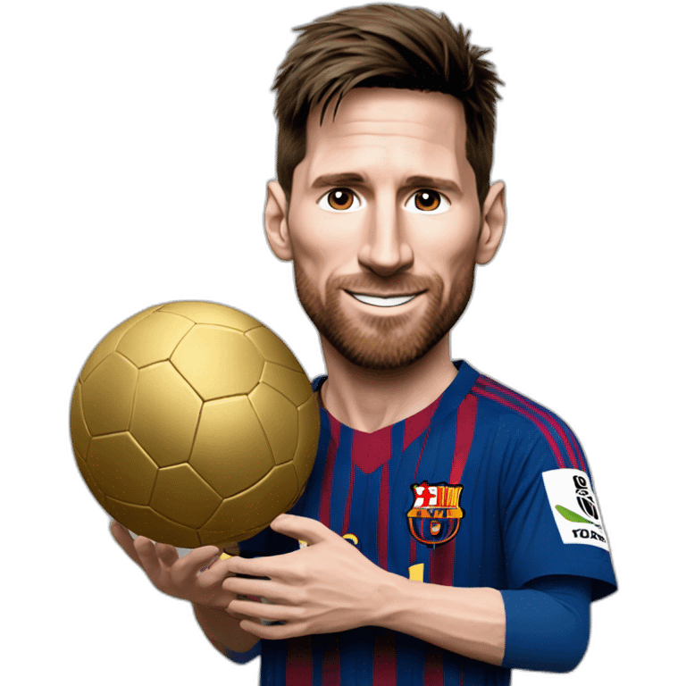 Messi avec le ballon d’or emoji