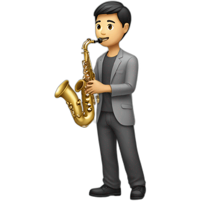 asian guy playing saxophone emoji