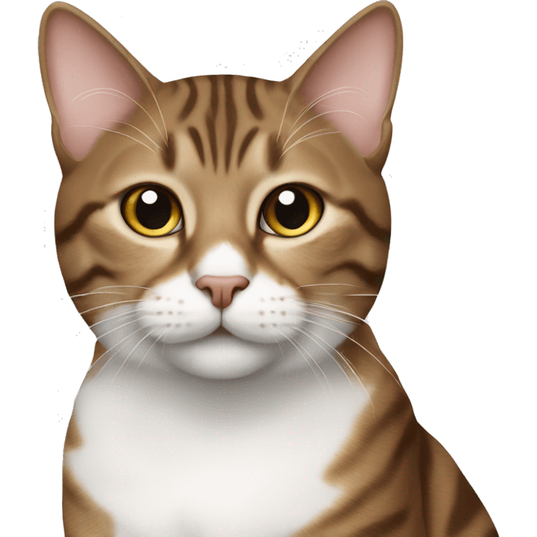 Brown and white tabby cat  emoji