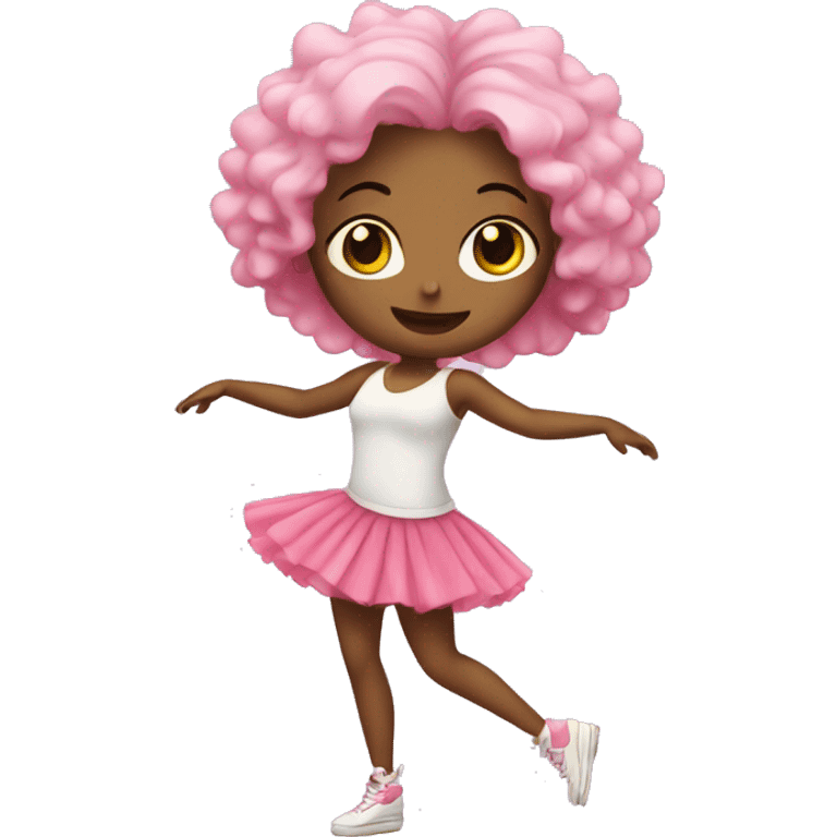 A girl with a tutu dancing  emoji