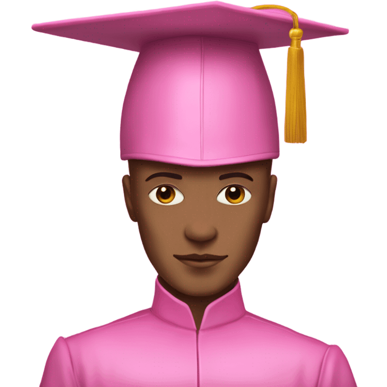 pink t-1000 in a pink graduation hat emoji