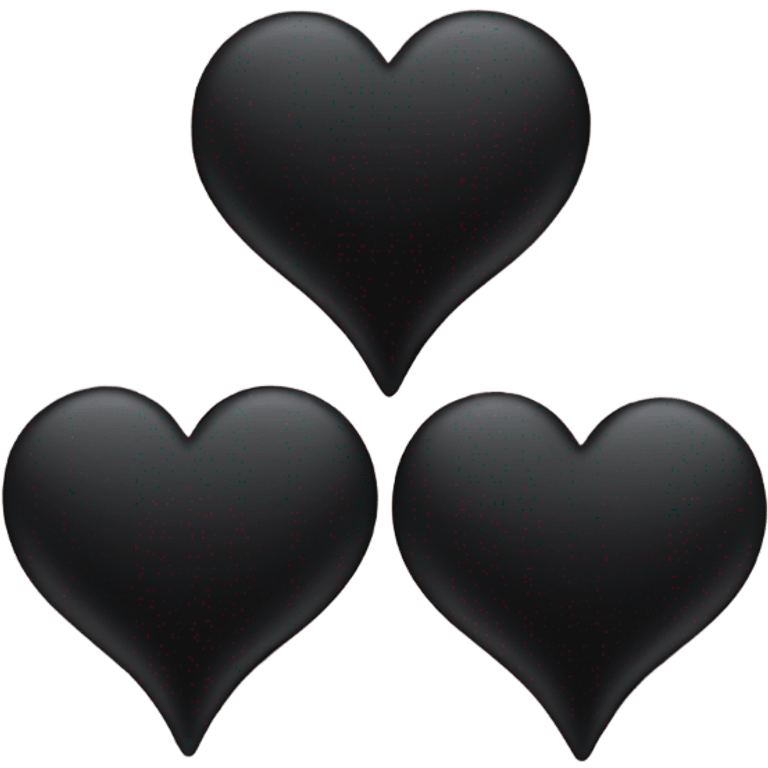 three black hearts emoji